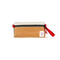 Topo Designs Dopp Kit toiletry travel bag in "Bone White / Khaki - Recycled".