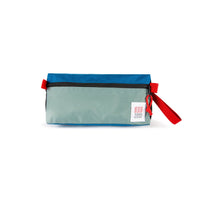 Topo Designs Dopp Kit toiletry travel bag in "Mineral / Blue - Recycled".