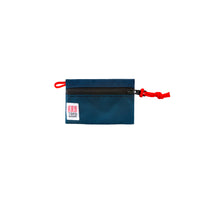 Front product shot of Topo Designs "Micro" accessory bags in "Navy - Recycled" blue