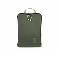 Topo Designs TopoLite 10L Pack Bag ultralight packing cube for travel in "olive" green.