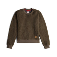 Topo Designs Women's Global Sweater recycled Italian wool crewneck pullover in "Desert Palm"
