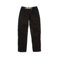 Front product shot of Topo Designs Women's Dirt Pants in "Black".